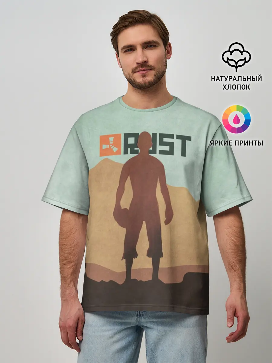 Мужская футболка оверсайз / Rust