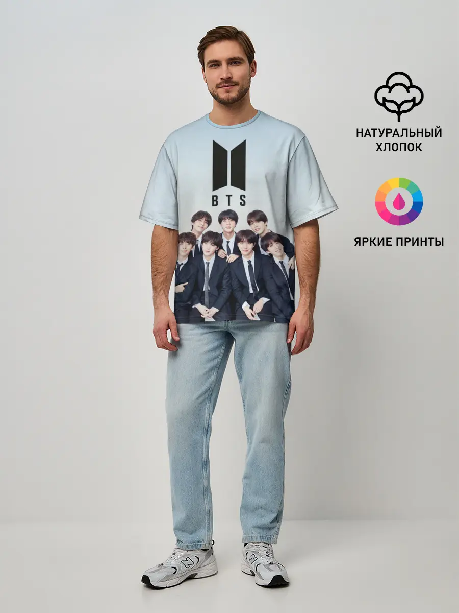 Мужская футболка оверсайз / BTS