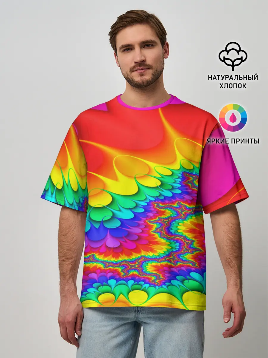 Мужская футболка оверсайз / TIE-DYE