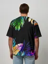 Мужская футболка оверсайз / Тропическая Ночь
