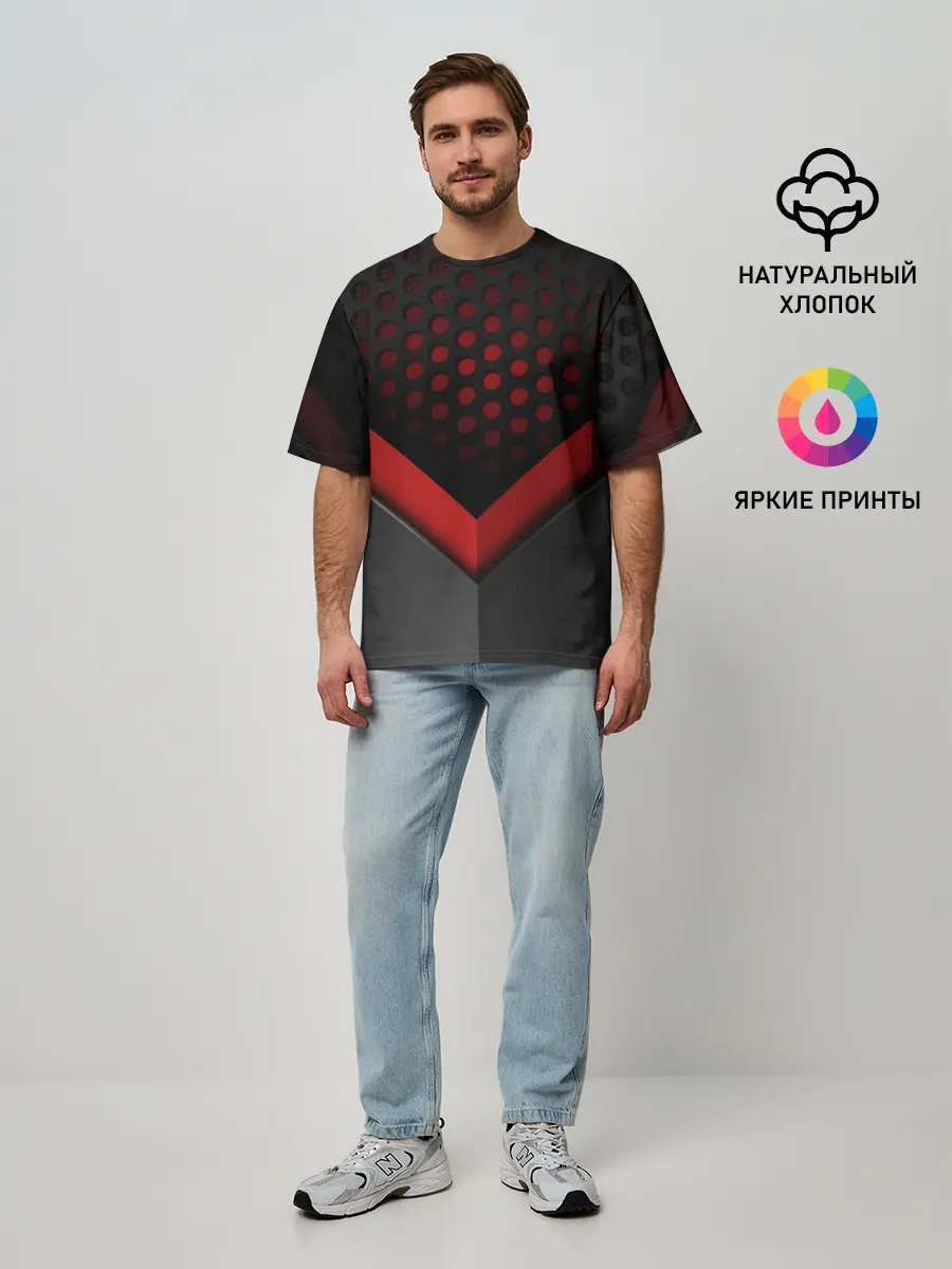 Мужская футболка оверсайз / К - 9