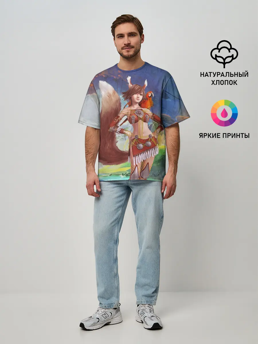 Мужская футболка оверсайз / Zoomorph PW