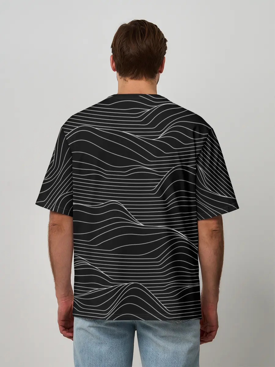 Мужская футболка оверсайз / ЛИНИИ И НИЧЕГО БОЛЬШЕ