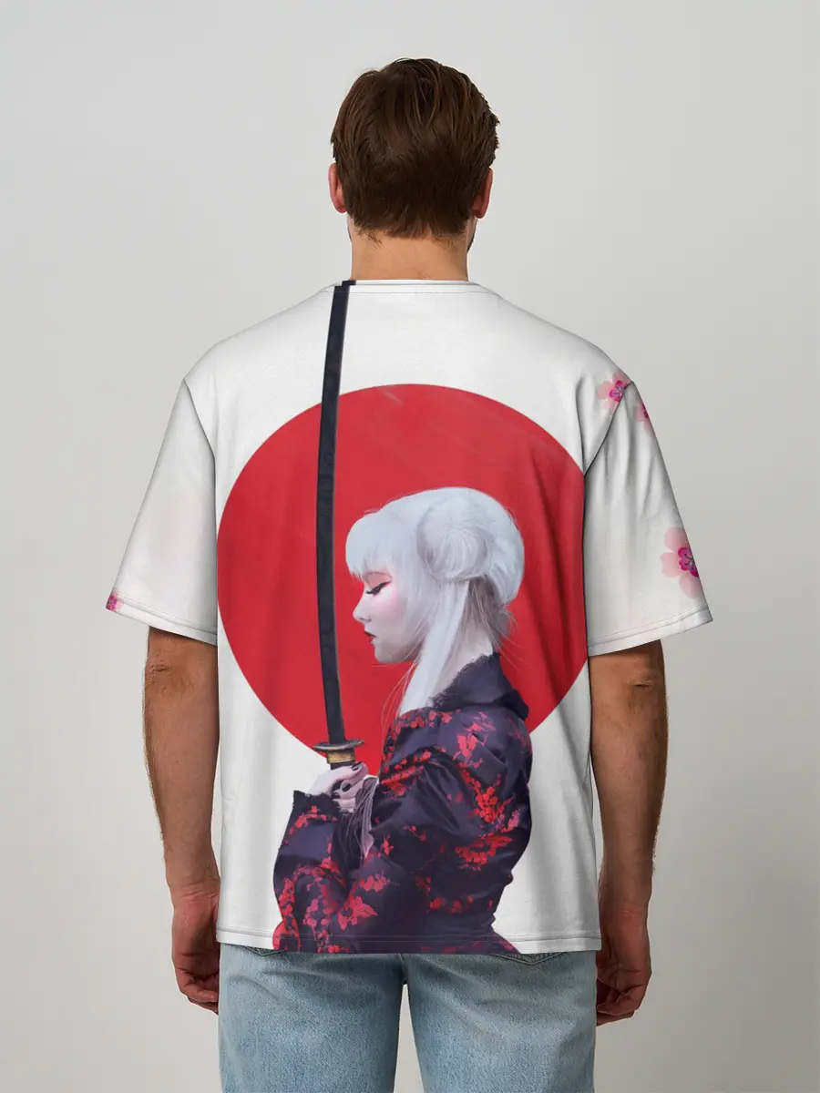 Мужская футболка оверсайз / Самурай