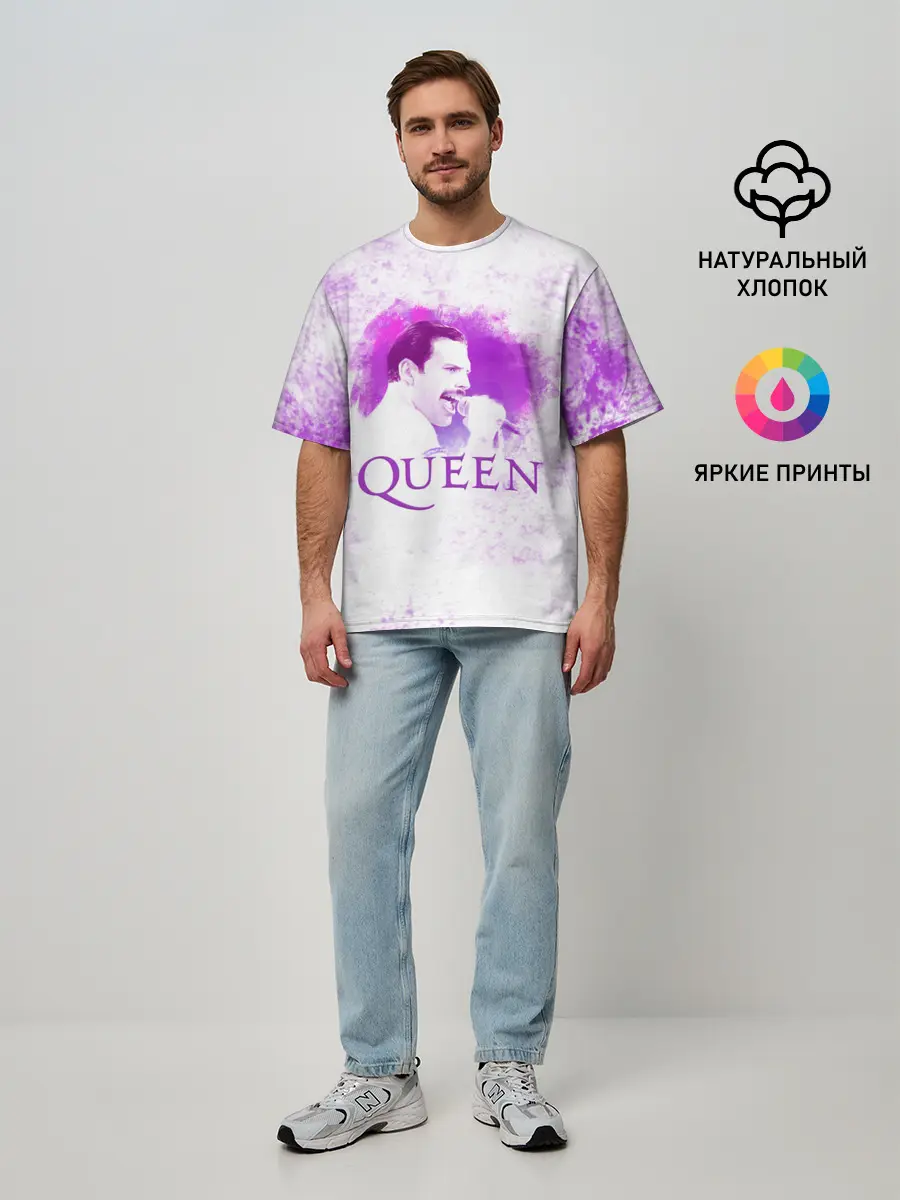 Мужская футболка оверсайз / Freddie Mercury | Queen