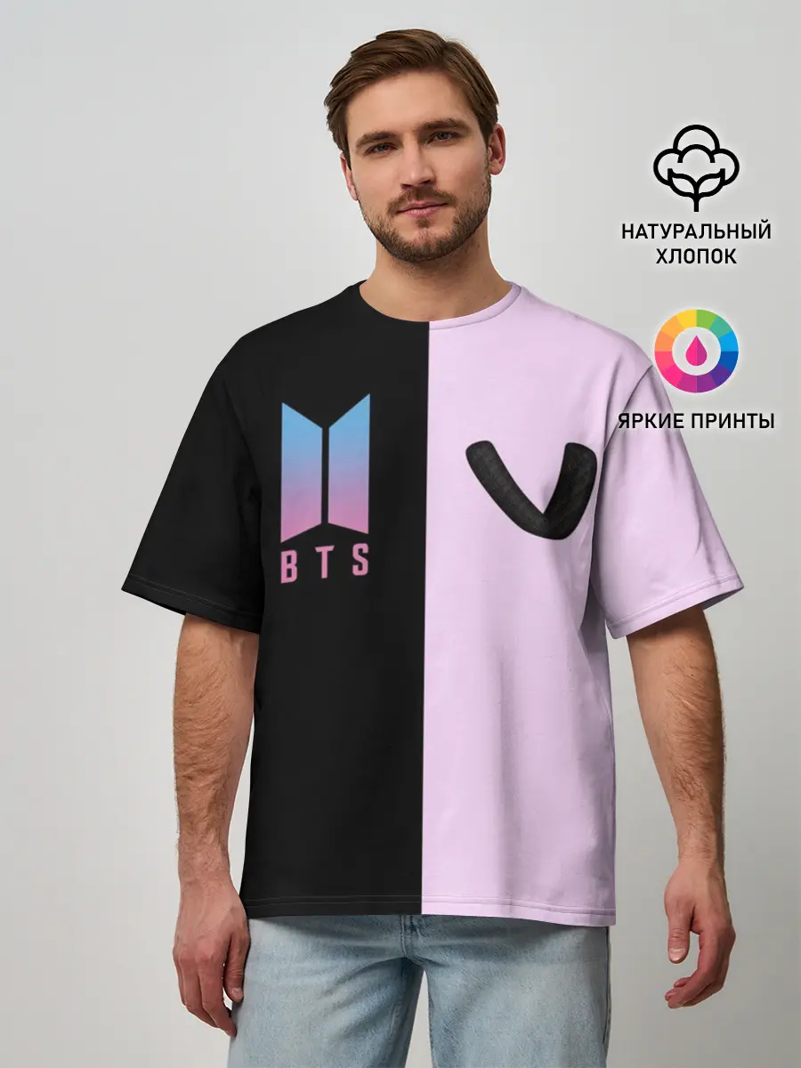 Мужская футболка оверсайз / BTS V