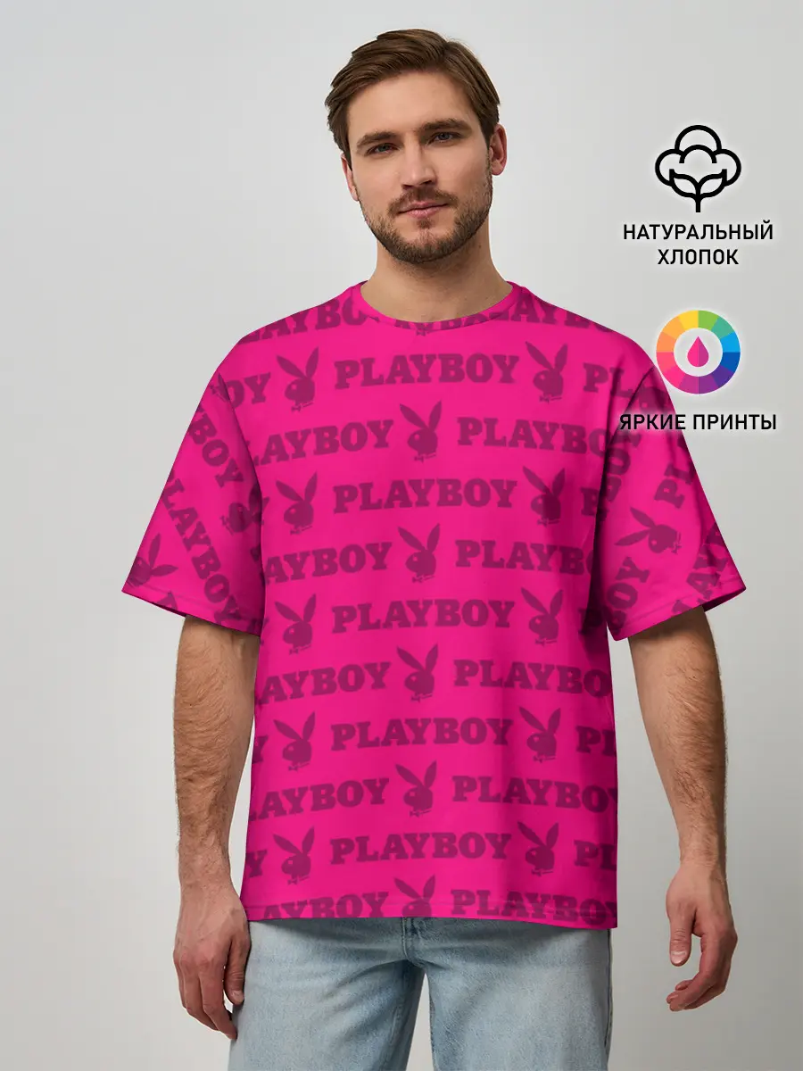 Мужская футболка оверсайз / PLAYBOY | ПЛЕЙБОЙ