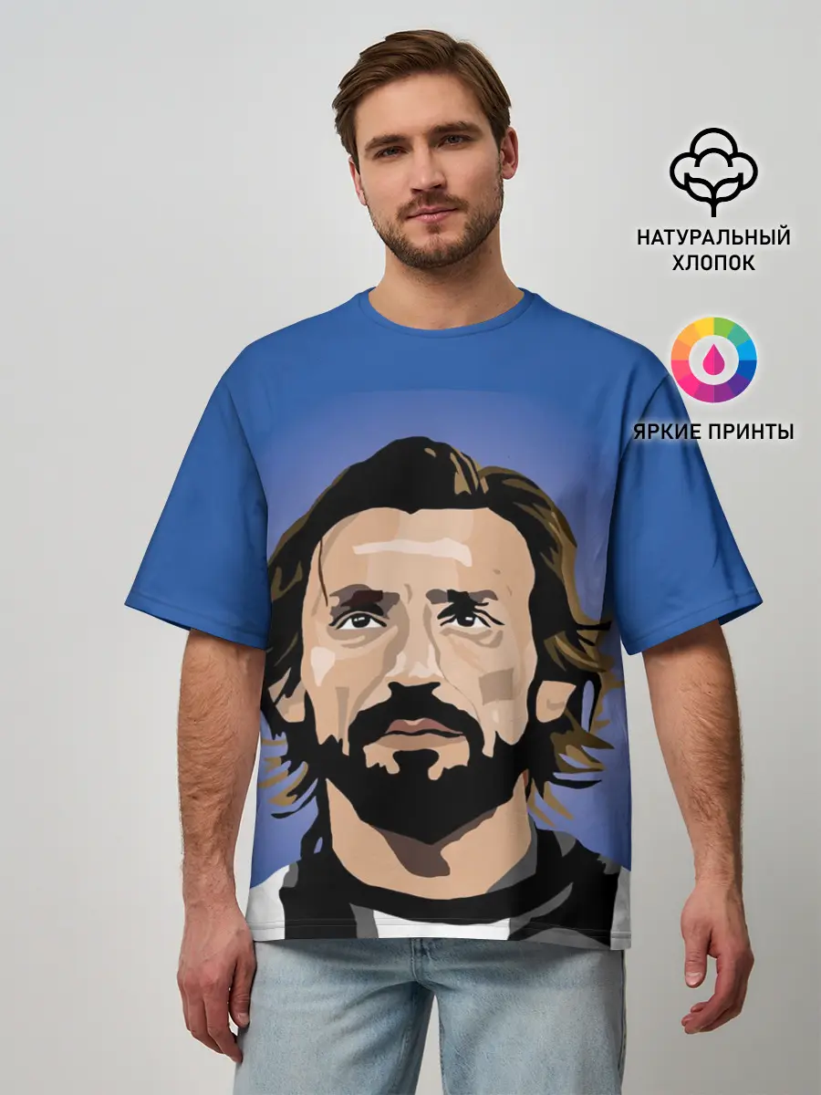 Мужская футболка оверсайз / Андреа Пирло