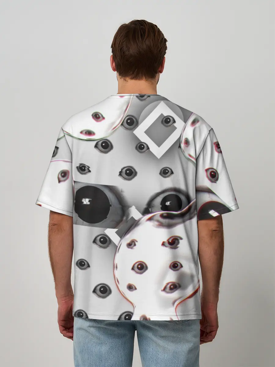 Мужская футболка оверсайз / они наблюдают за тобой