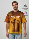 Мужская футболка оверсайз / CS GO SWAT | КС ГО