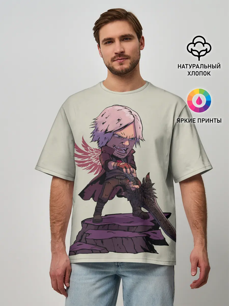 Мужская футболка оверсайз / Dante Big head