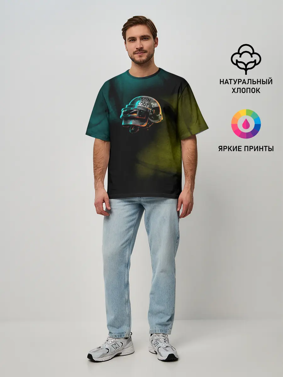 Мужская футболка оверсайз / PUBG