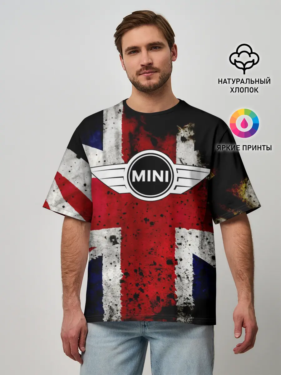 Мужская футболка оверсайз / Mini Cooper
