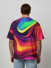 Мужская футболка оверсайз / Неоновые пятна
