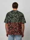 Мужская футболка оверсайз / Двойной камуфляж