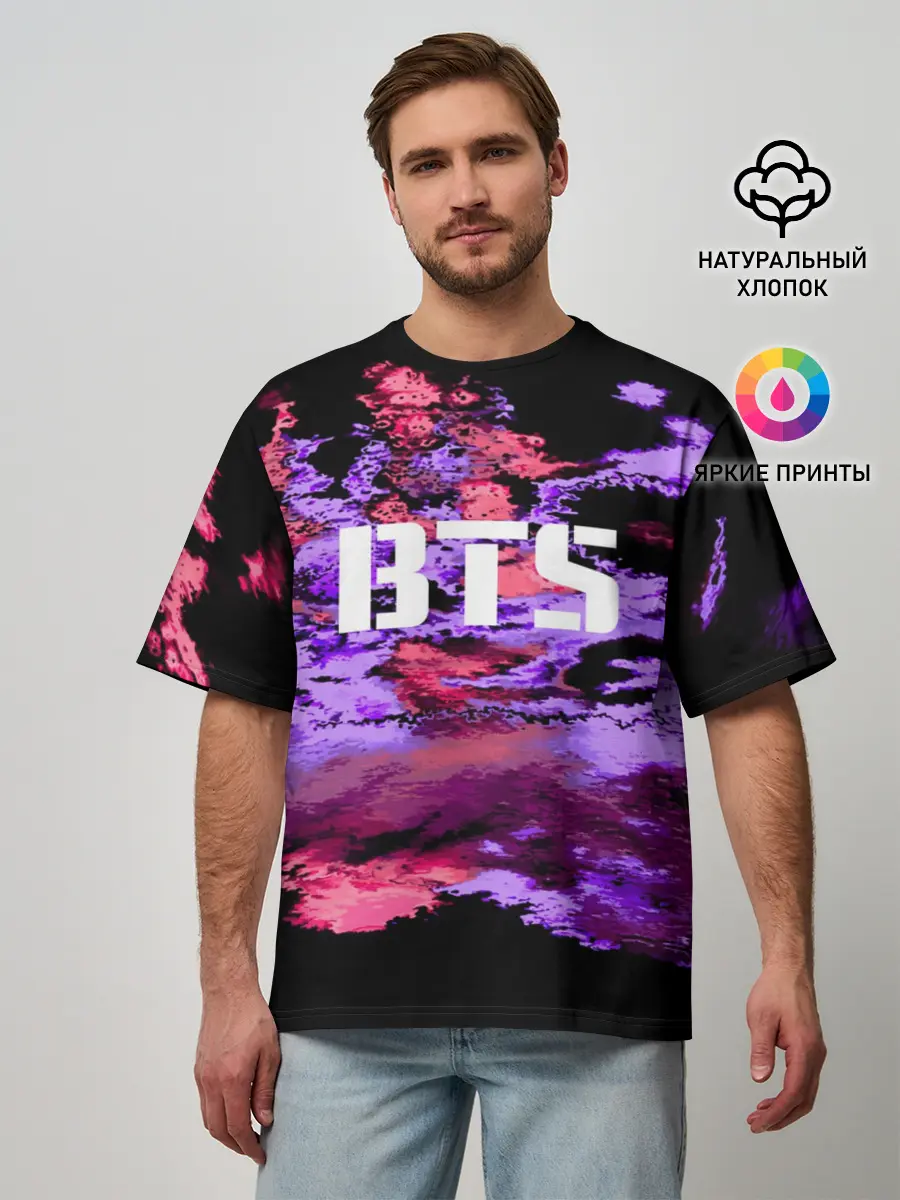 Мужская футболка оверсайз / BTS