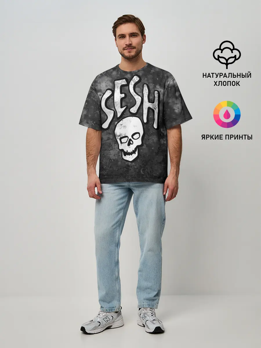 Мужская футболка оверсайз / SESH Team