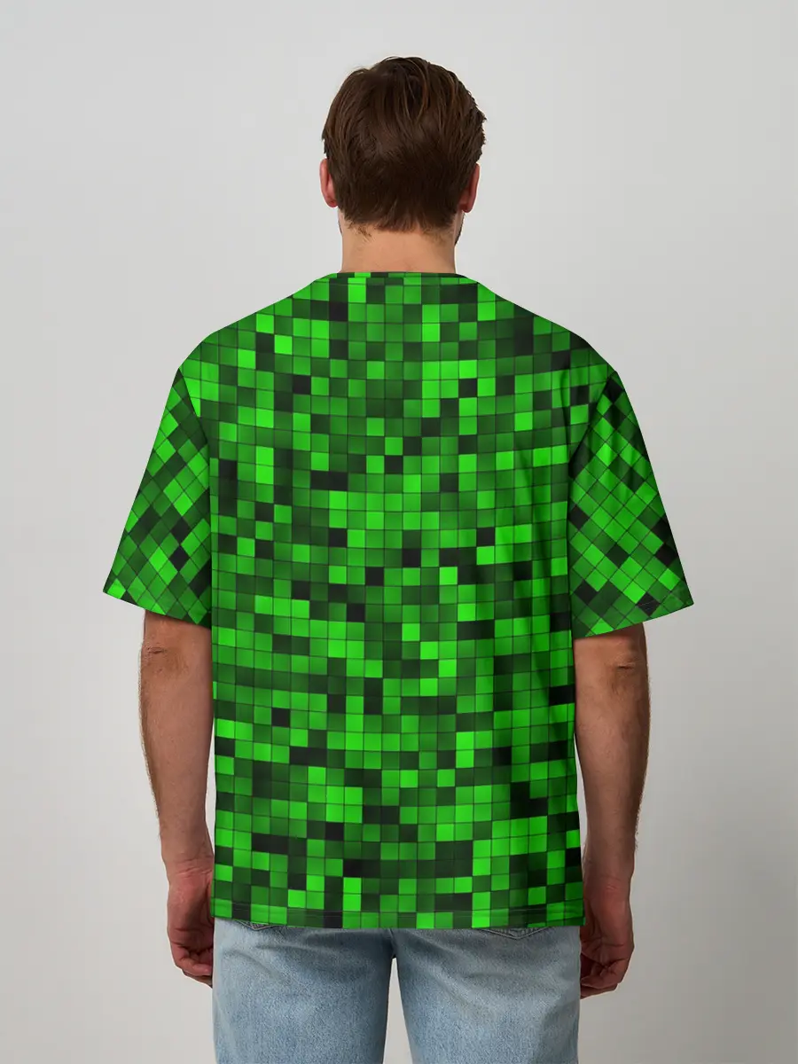 Мужская футболка оверсайз / MINECRAFT CREEPER