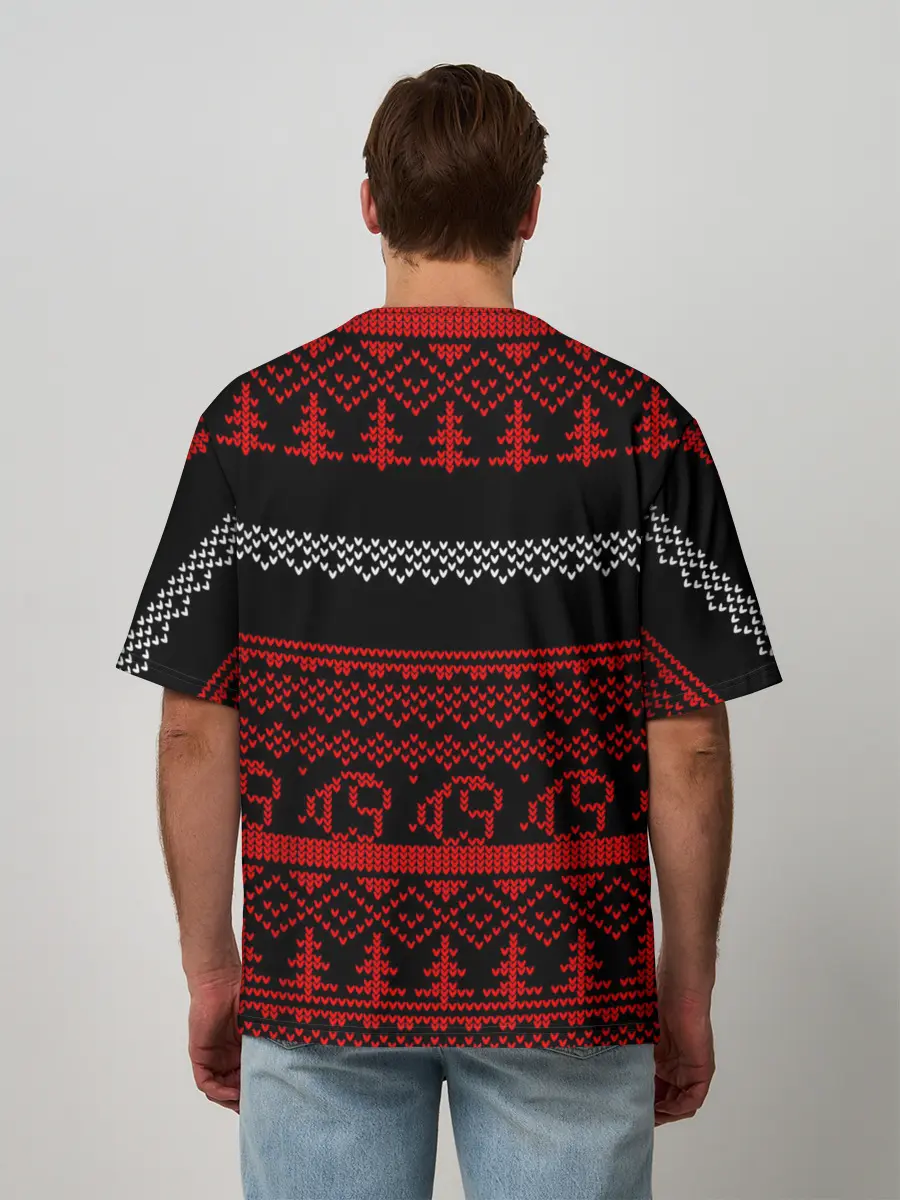 Мужская футболка оверсайз / AMONG US - Impostor НОВЫЙ ГОД