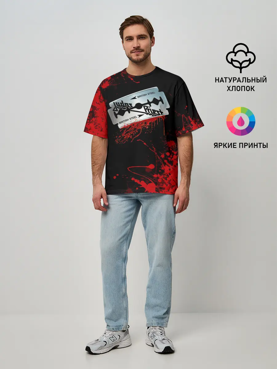 Мужская футболка оверсайз / JUDAS PRIEST.