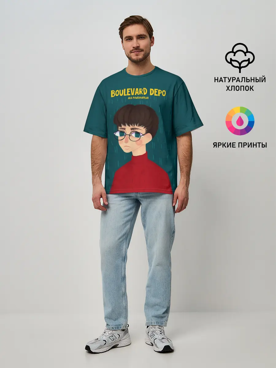 Мужская футболка оверсайз / Boulevard Depo / Powerpuff Luv