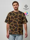 Мужская футболка оверсайз / Леопард