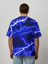 Мужская футболка оверсайз / СИНИЕ МОЛНИИ