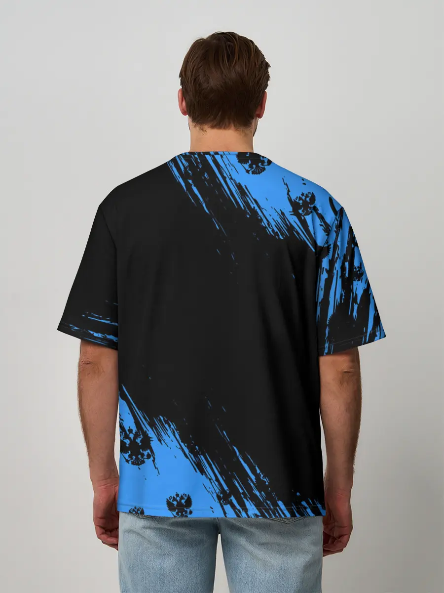 Мужская футболка оверсайз / РОССИЯ / RUSSIA