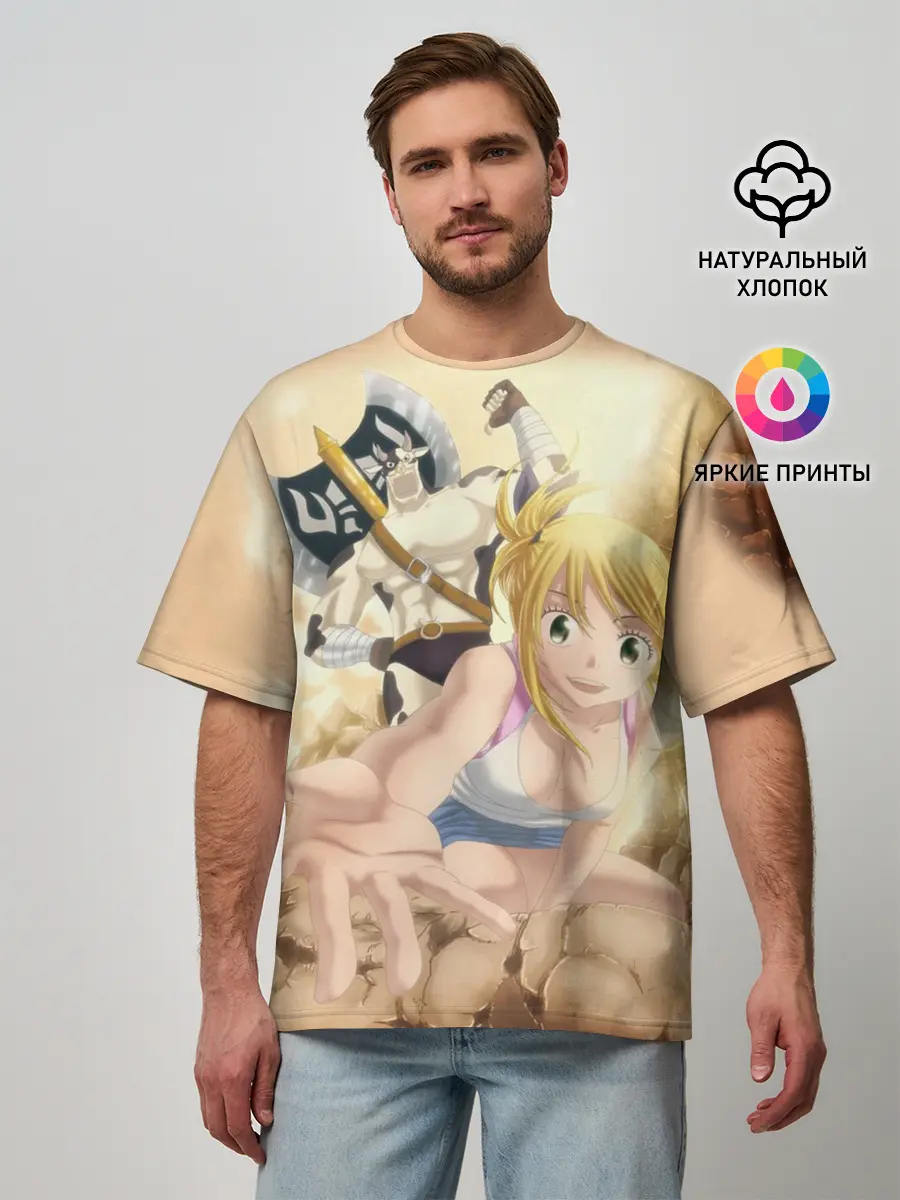 Мужская футболка оверсайз / Люси и Телец