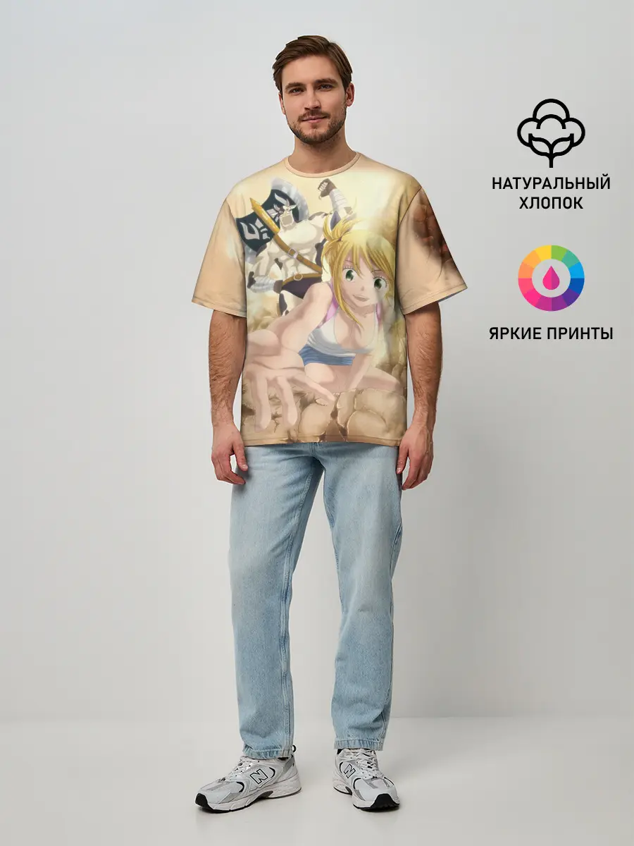 Мужская футболка оверсайз / Люси и Телец