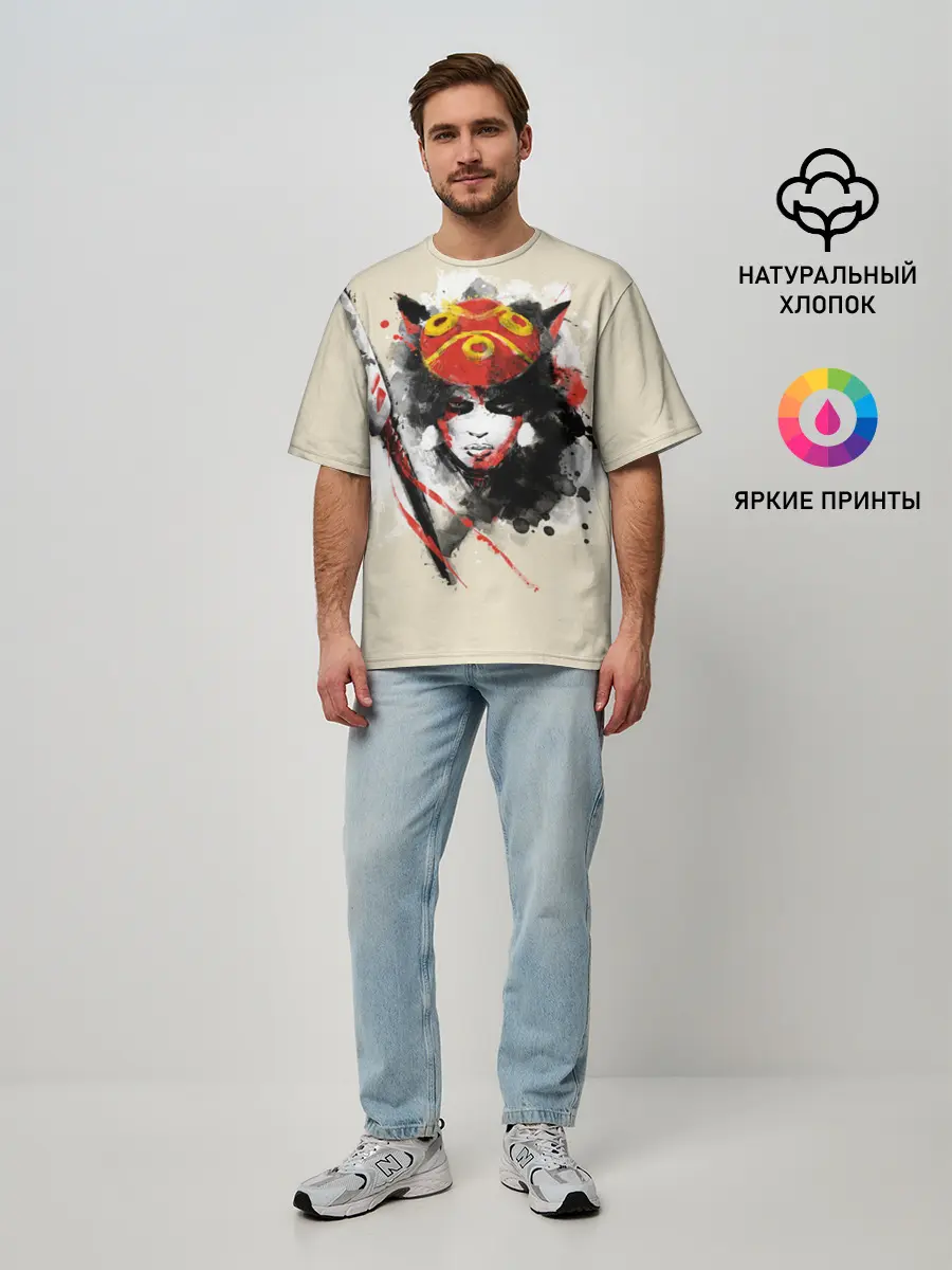 Мужская футболка оверсайз / Princess Mononoke