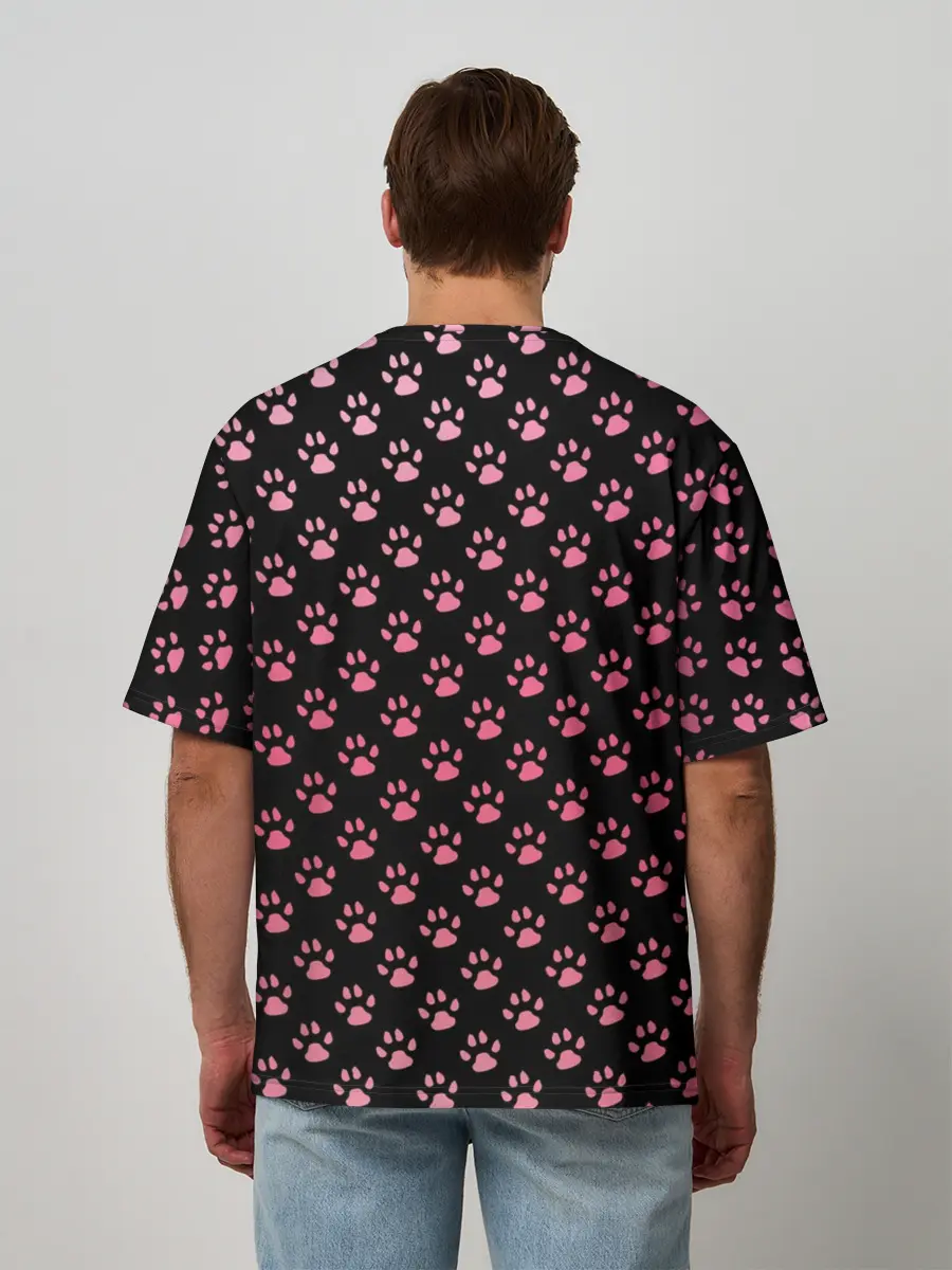 Мужская футболка оверсайз / Лапки