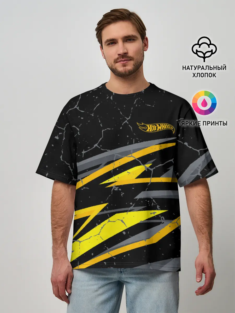 Мужская футболка оверсайз / Hot Wheels