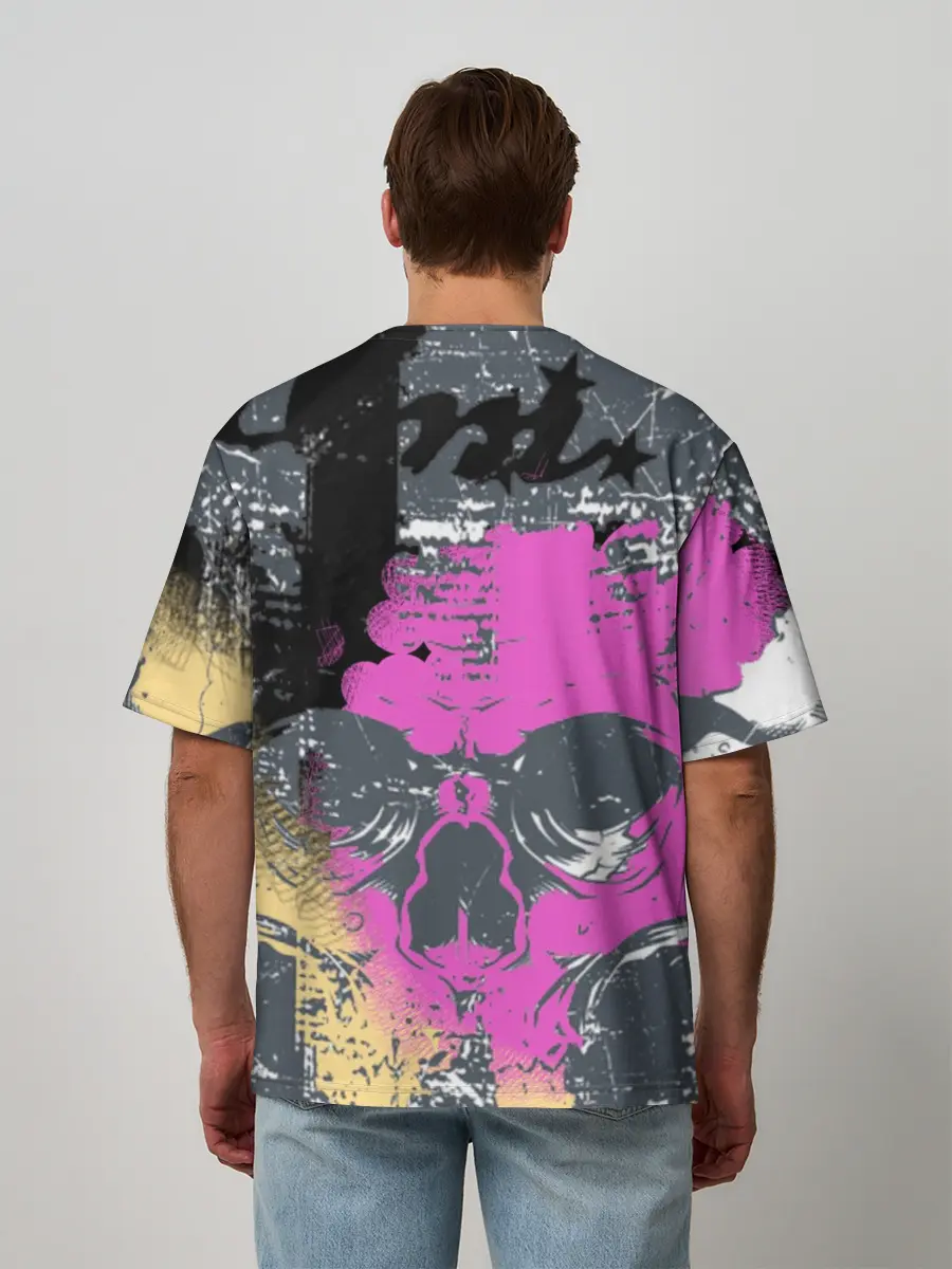 Мужская футболка оверсайз / Череп.