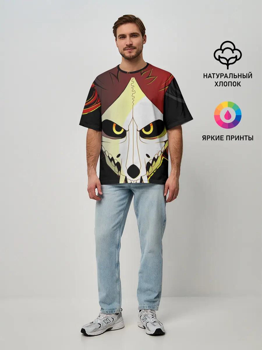 Мужская футболка оверсайз / Взгляд фурини