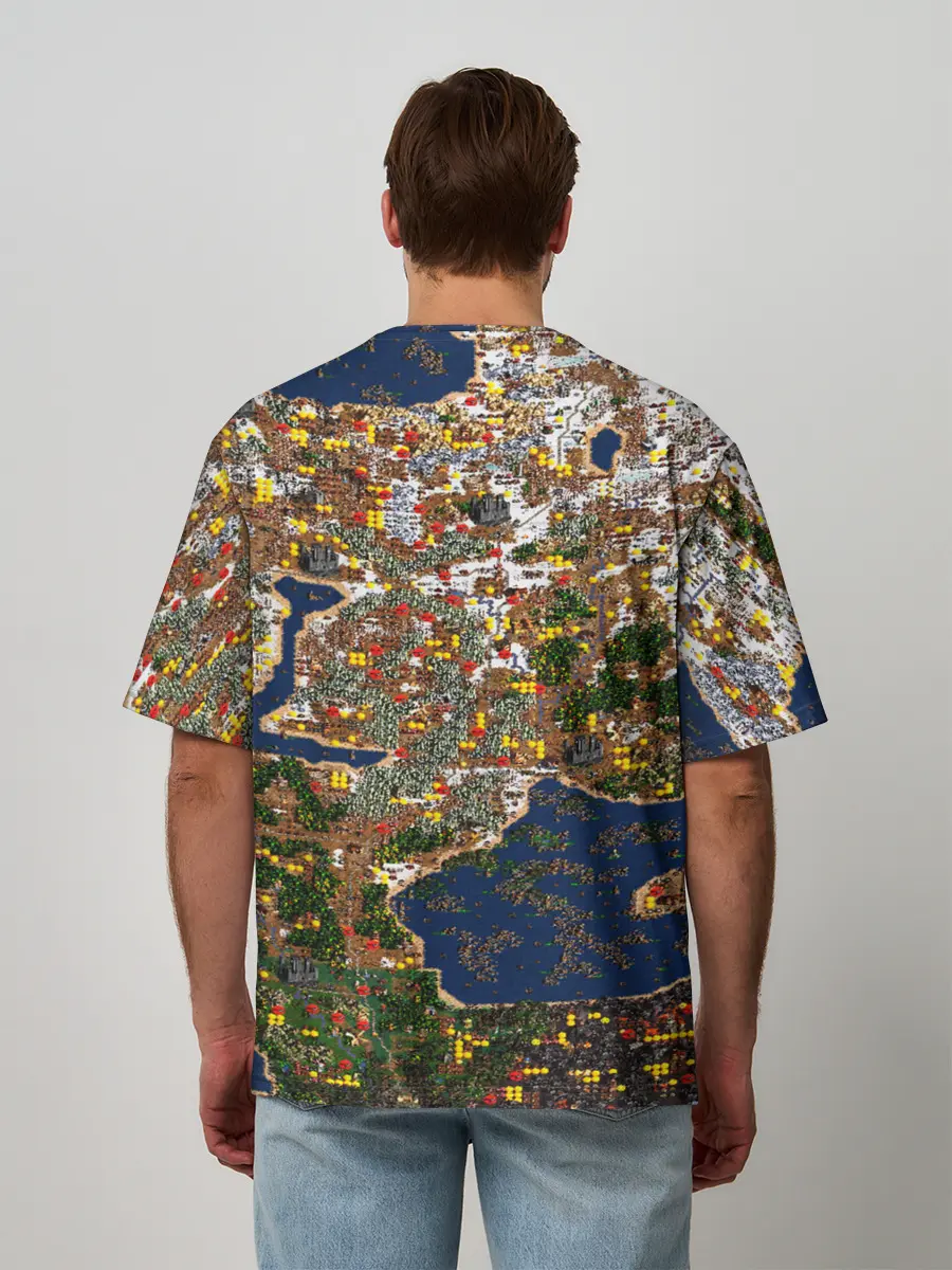 Мужская футболка оверсайз / Герои 3 Карта