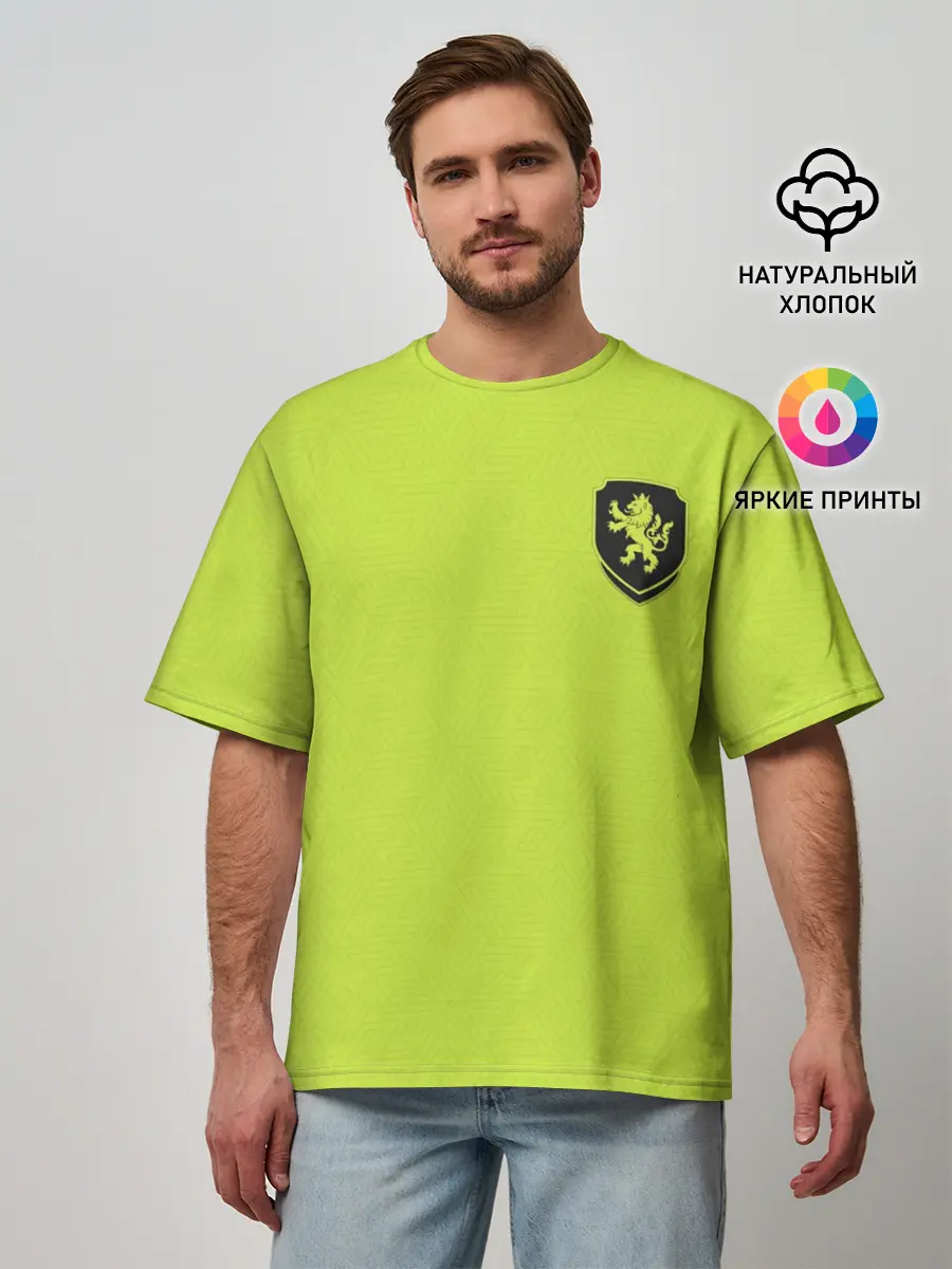 Мужская футболка оверсайз / Форма Чехия гостевая