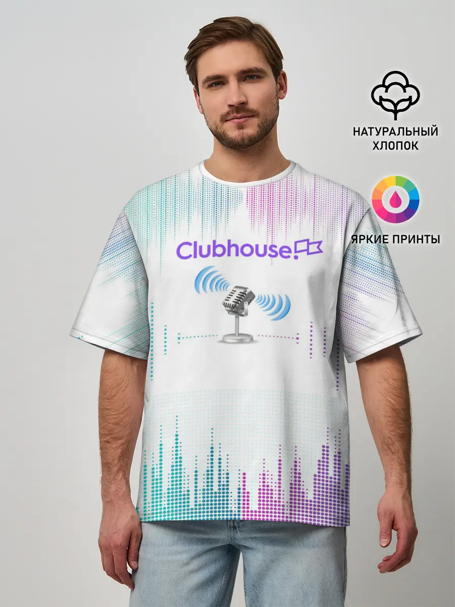 Мужская футболка оверсайз / clubhouse