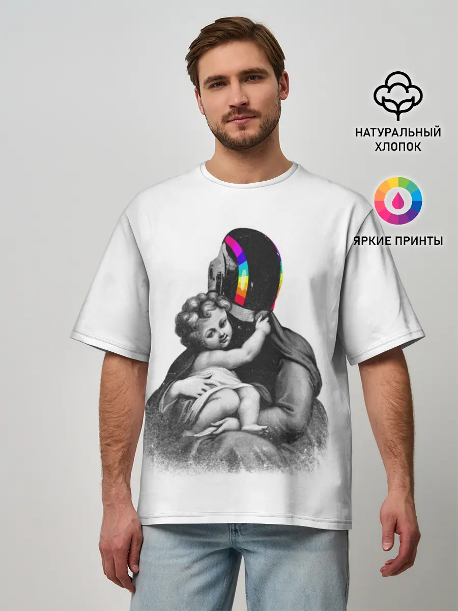 Мужская футболка оверсайз / Daft Punk