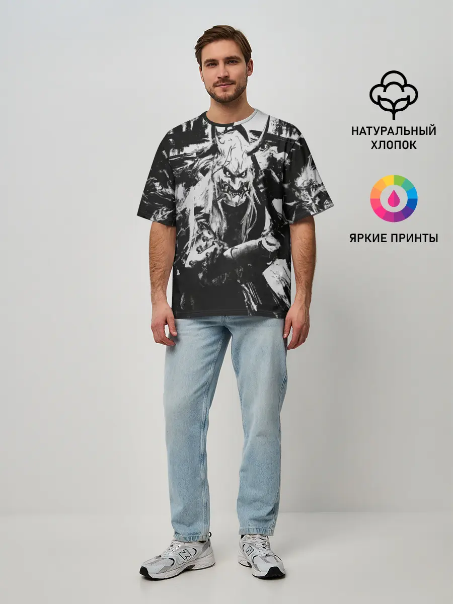 Мужская футболка оверсайз / Samurai | Ghost of Tsushima