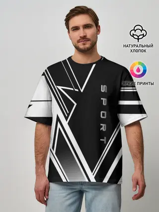 Мужская футболка оверсайз / Sport