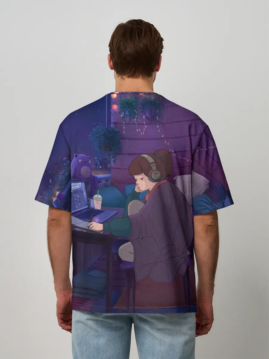 Мужская футболка оверсайз / ЛЕТО