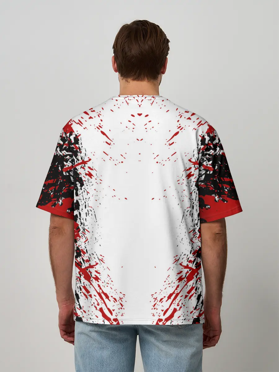 Мужская футболка оверсайз / БЕРСЕРК ЧЁРНАЯ МАСКА / BERSERK BLACK MASK