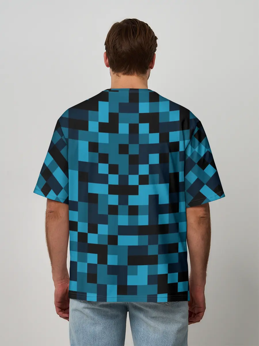 Мужская футболка оверсайз / Minecraft, Пиксели