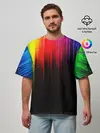 Мужская футболка оверсайз / КРАСКИ ГРАДИЕНТ