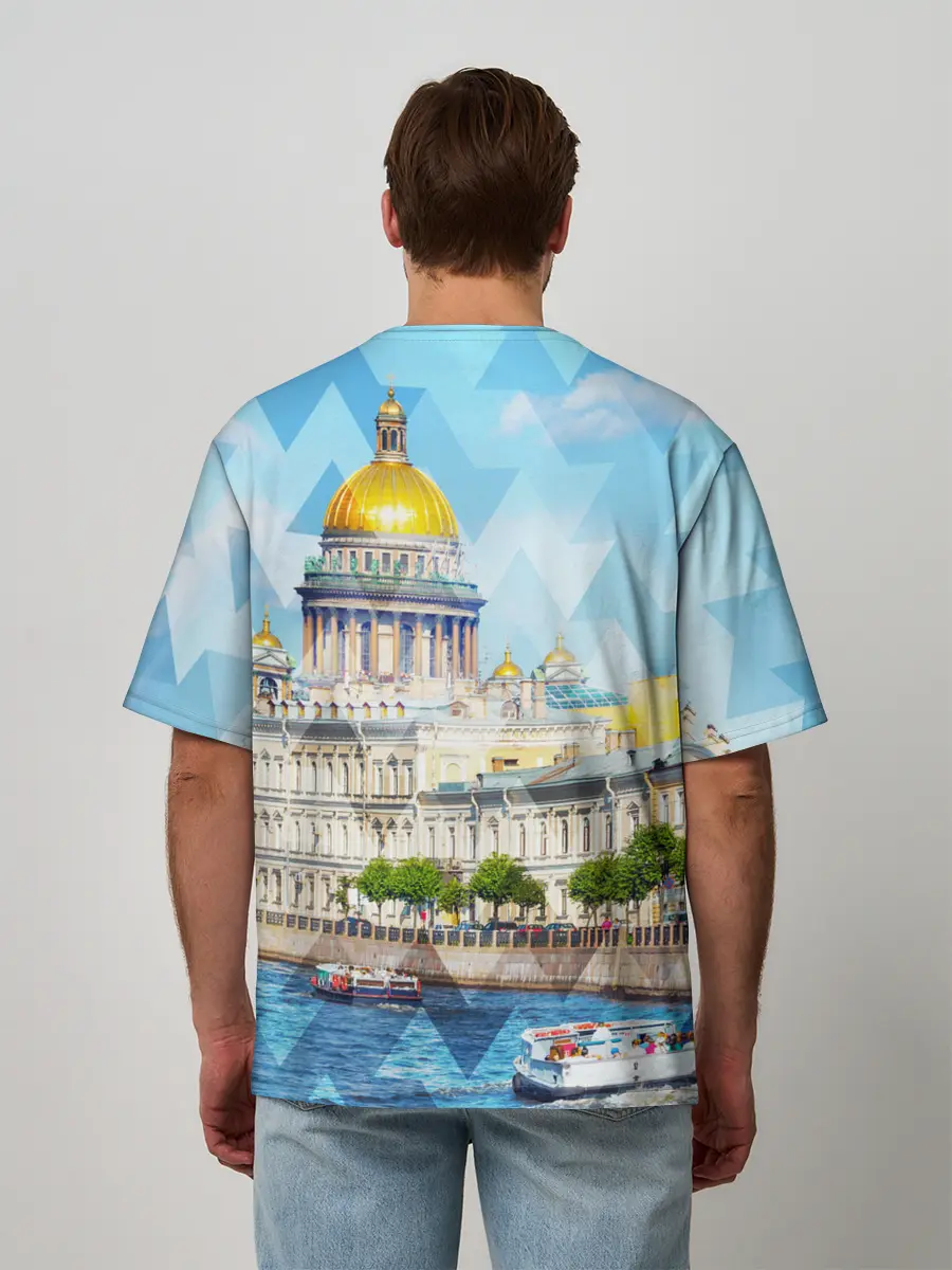 Мужская футболка оверсайз / Питер
