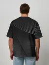 Мужская футболка оверсайз / МЕТАЛЛИЧЕСКИЕ ПОЛОСЫ / METAL STRIPS