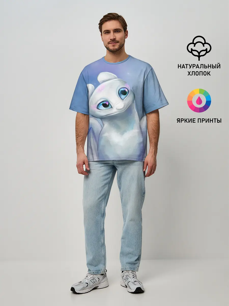 Мужская футболка оверсайз / дневная фурия