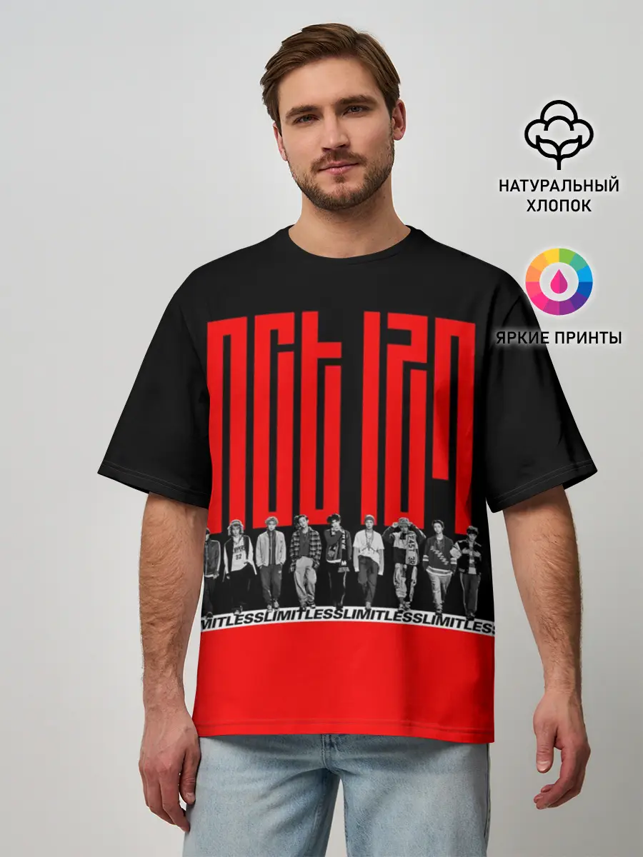Мужская футболка оверсайз / NCT127 Limitless