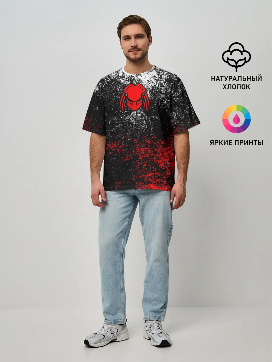 Мужская футболка оверсайз / Predator
